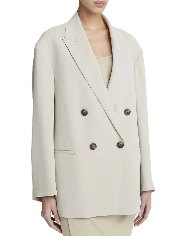 Limited Time Discount Vince Crepe Double Breasted Blazer