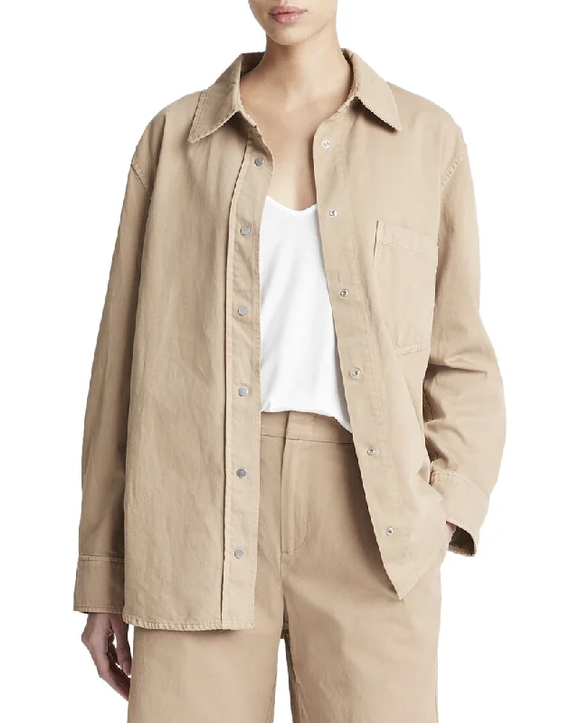 Overstock Sale Vince Snap Front Twill Overshirt