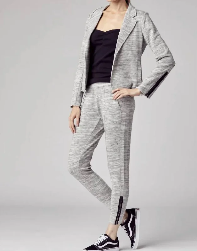 Super Sale White Blazer In Heather Grey