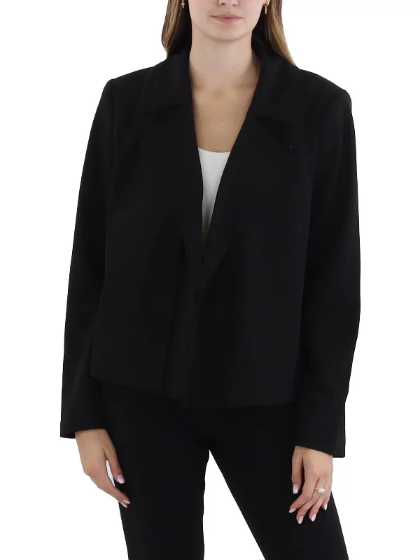 Clearance Items Womens Cropped Business Open-Front Blazer