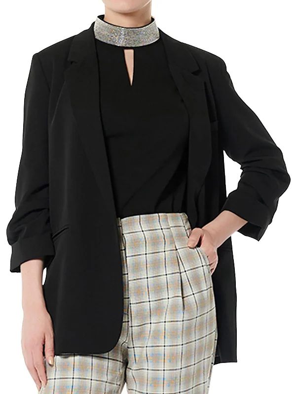 Big Discounts Womens Ruched Business Open-Front Blazer