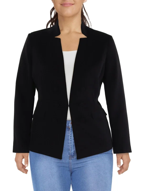 Huge Savings Womens Solid Polyester Double-Breasted Blazer