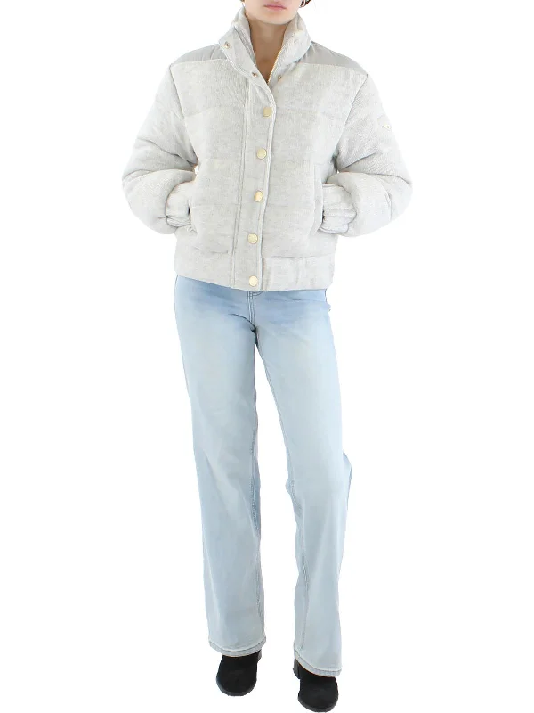 Womens Wool Cashmere Puffer Jacket