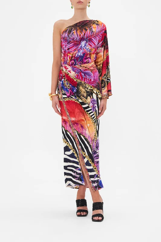 Stock Clearance ONE SHOULDER JERSEY DRESS WILD LOVING