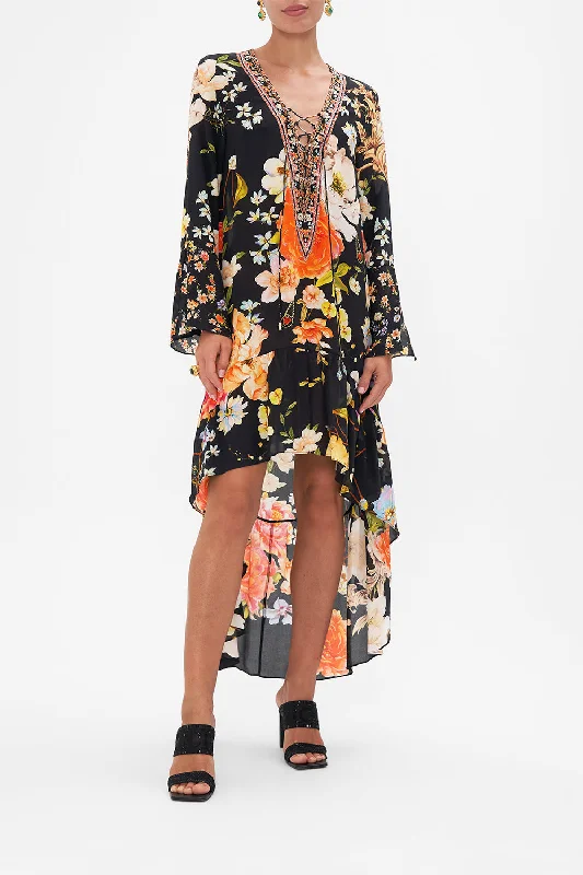 Price Meltdown SHORT DRESS WITH HIGH LOW HEM SECRET HISTORY