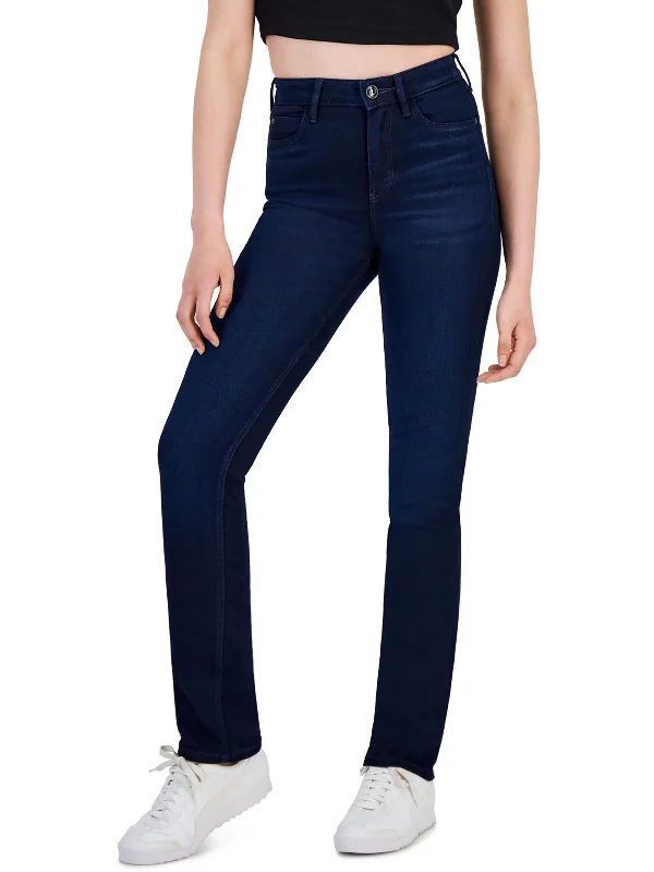 Warehouse Sale 1981 Womens High-Rise Dark Wash Straight Leg Jeans
