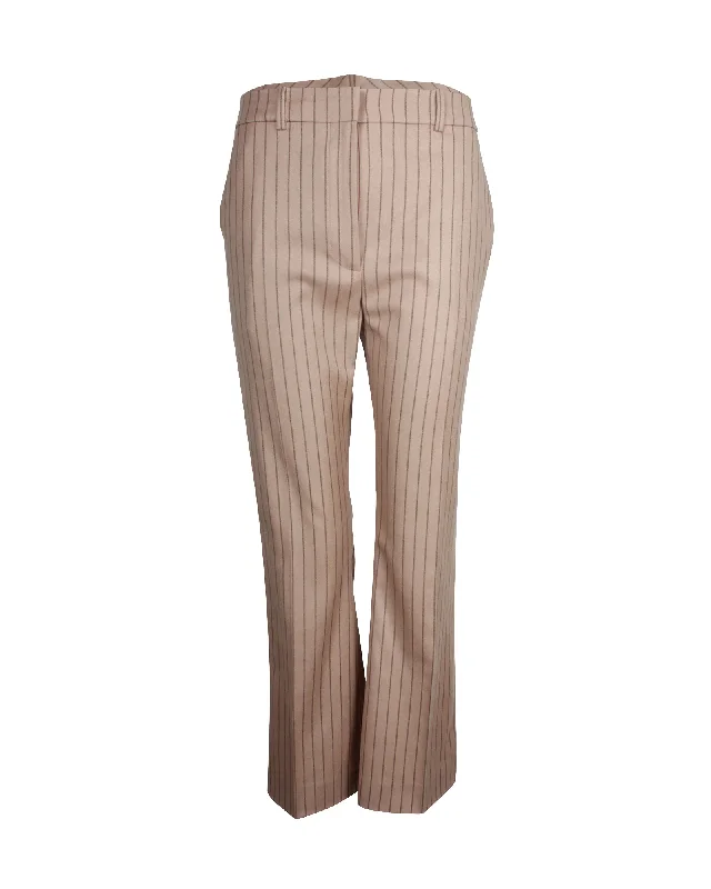 Markdowns Altuzarra Striped Trousers in Beige Virgin Wool