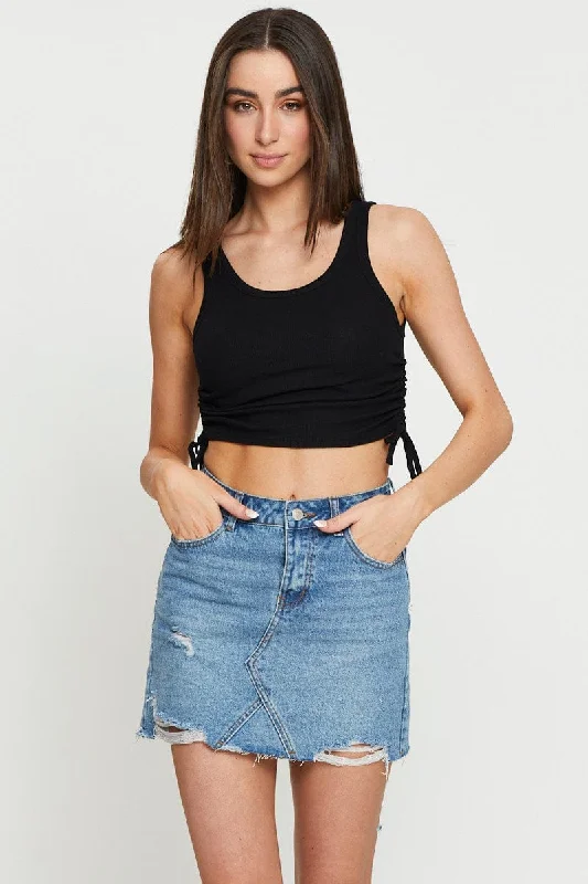 Can't Miss Black Crop Top