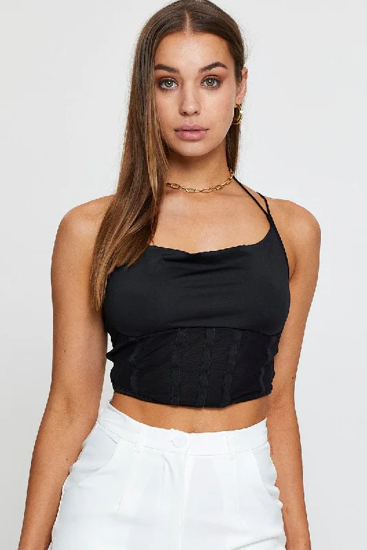 Low Prices Black Crop Top
