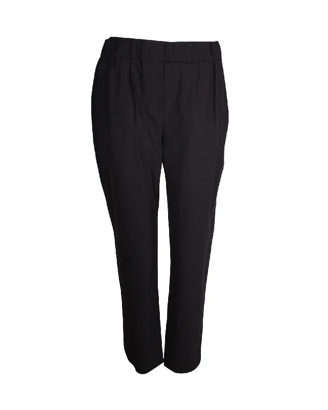 Time-Limited Offer Brunello Cucinelli Cropped Pants in Black Cotton