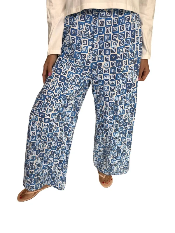 Take Advantage Calypso Wide Leg Pants In Blue