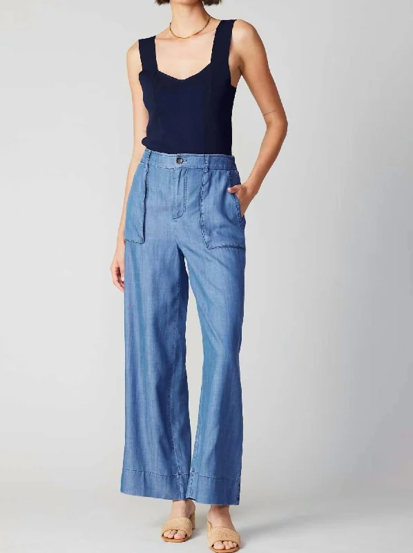 Can't Miss Cargo Trouser Pants In Chambray