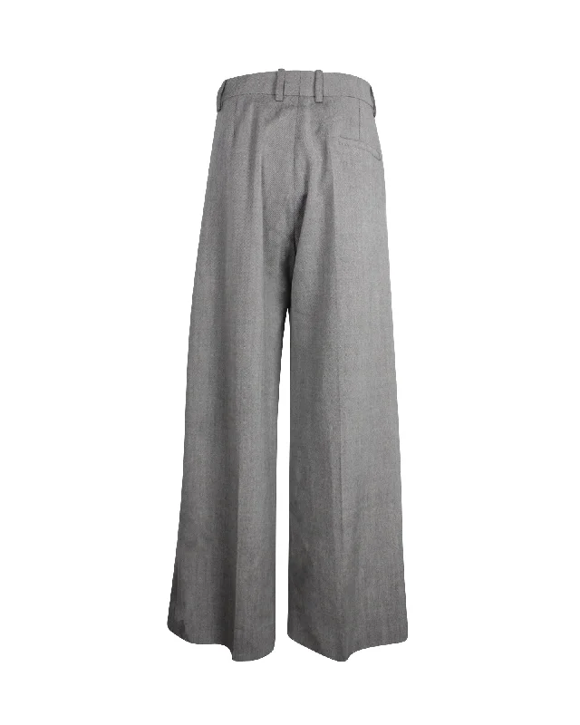 Sale Event Christian Dior dior Wide Leg Pants in Grey Virgin Wool
