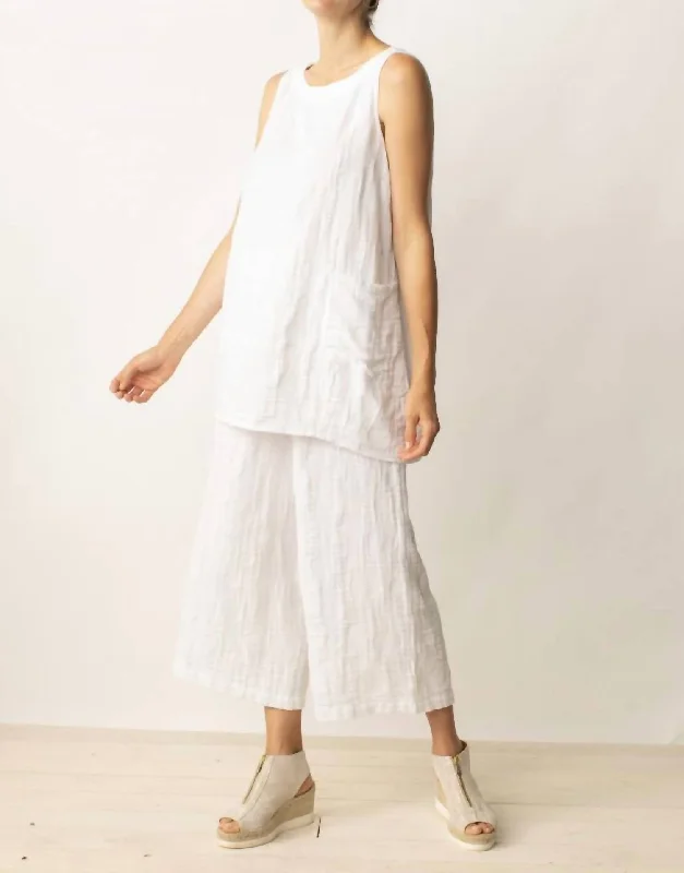 Crazy Deals Dot City Wide Leg Pant In White