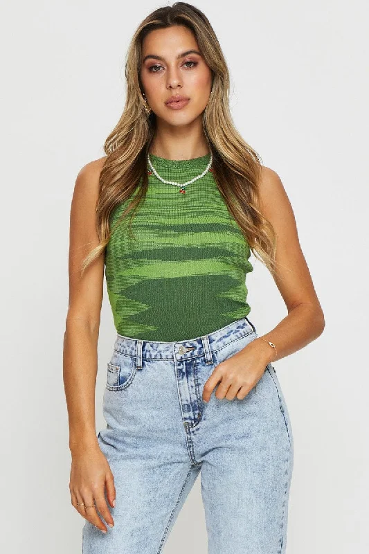 Holiday Sale Green Knit Top