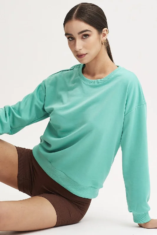 New Markdowns Green Sweat Oversized