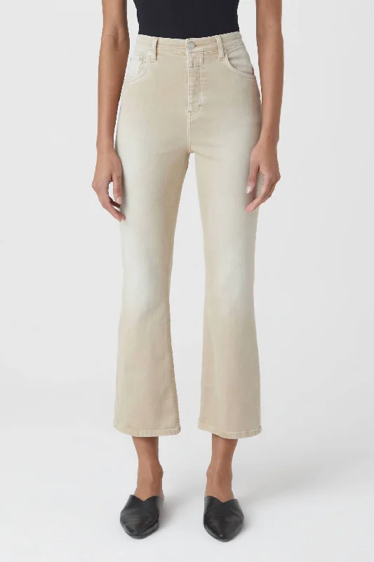 Act Now Hi-Sun Jeans In Reed Beige