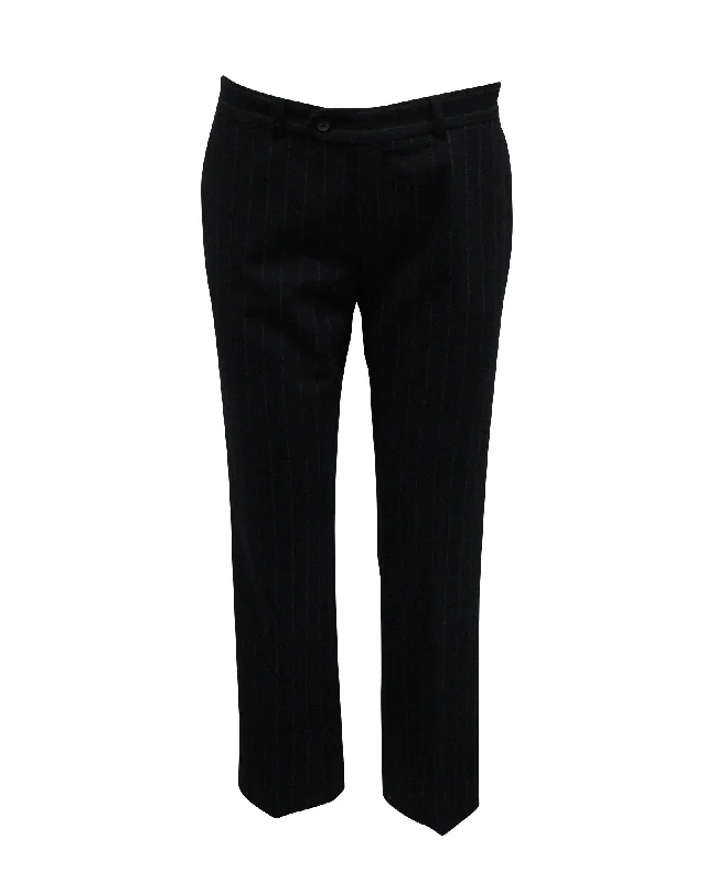 Holiday Sale Joseph Pinstriped Pants in Navy Blue Wool
