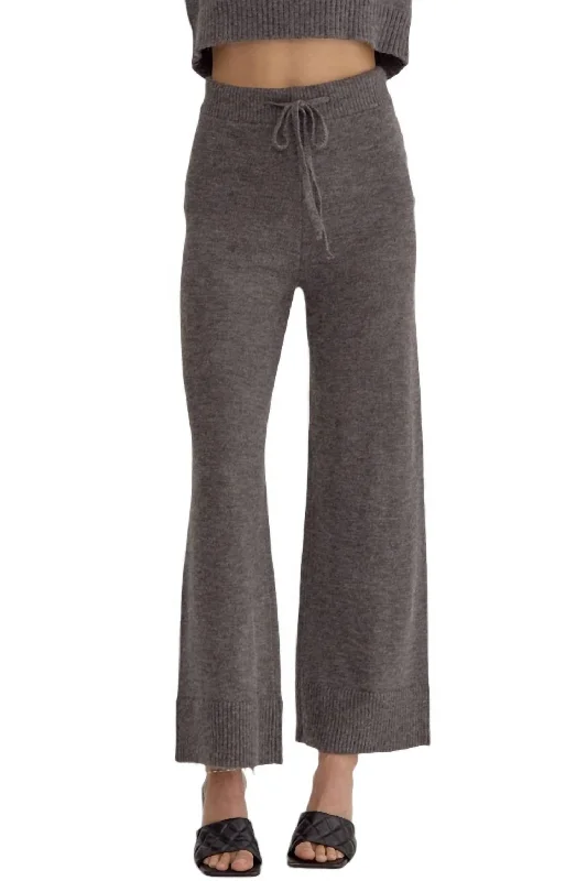 Exclusive Savings Lightweight Wide Leg Pants In Charcoal