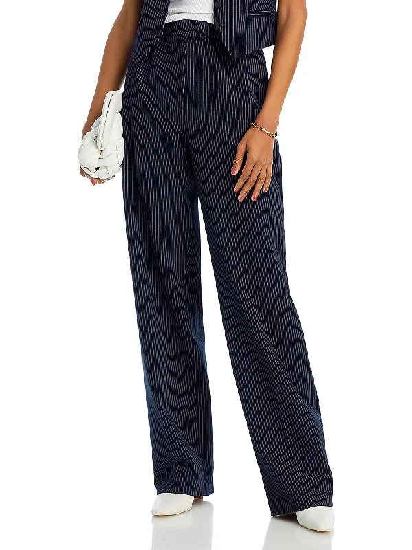 Closeout Marianne Womens Ponte Pleated Wide Leg Pants