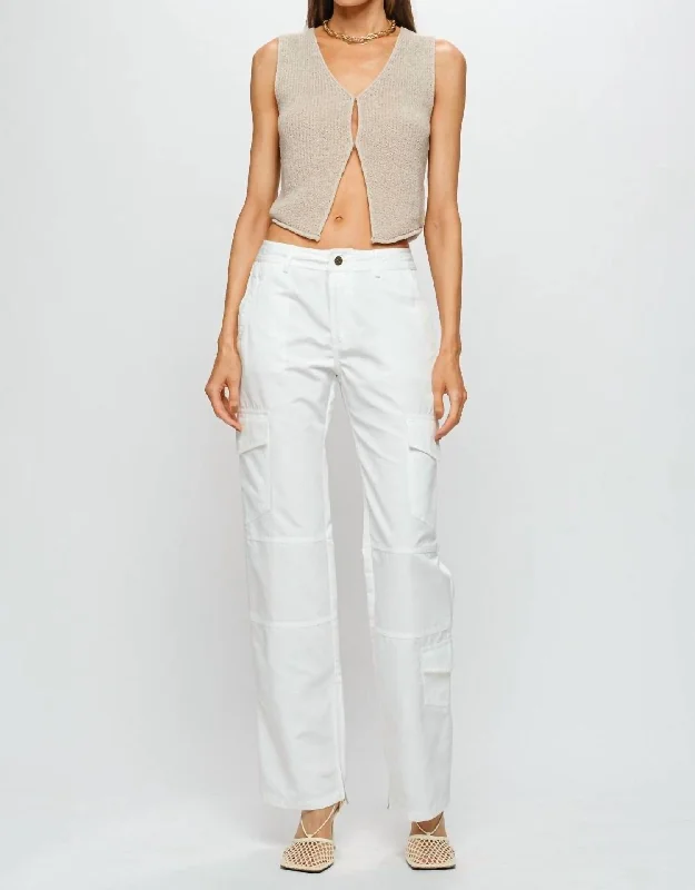 Huge Savings Mindy Cargo Pant In White