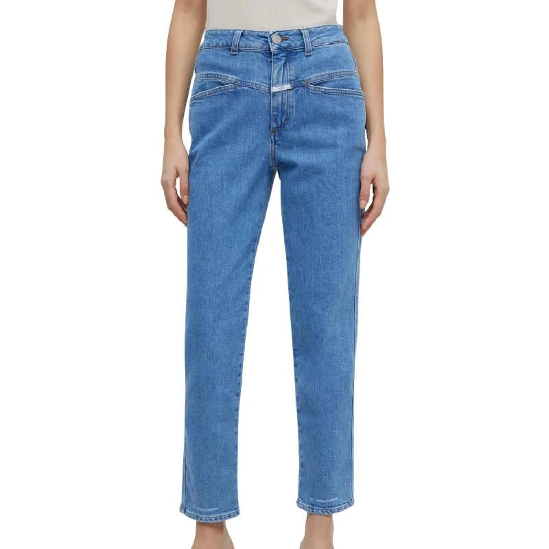 YEAR-End Sale Pedal Pusher Jean In Mid Blue