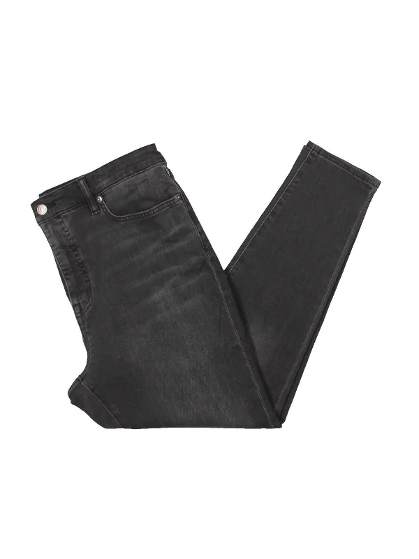 Act Now Petites Womens High Rise Stretch Skinny Jeans