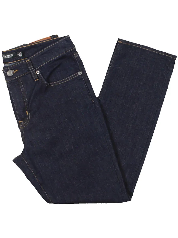 Hot Deal Petites Womens Mid-Rise Everyday Straight Leg Jeans