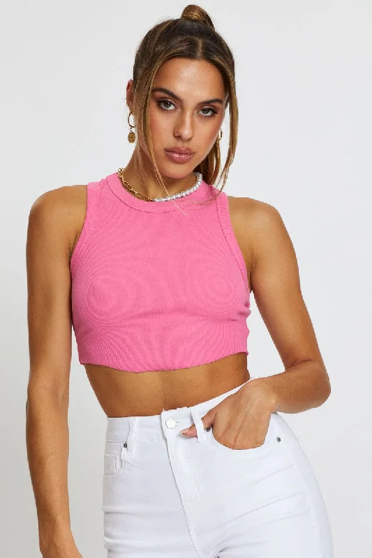 Weekend Deal Pink Crop Top