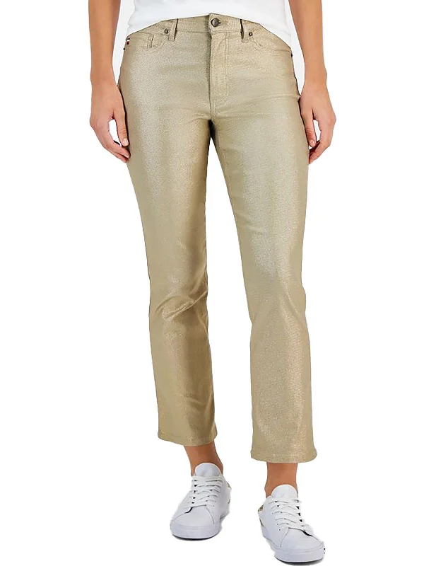 Big Savings Plus Womens Metallic High Rise Skinny Jeans