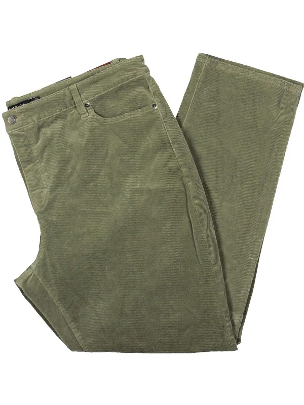 Members Only Plus Womens Mid Rise Corduroy Straight Leg Jeans