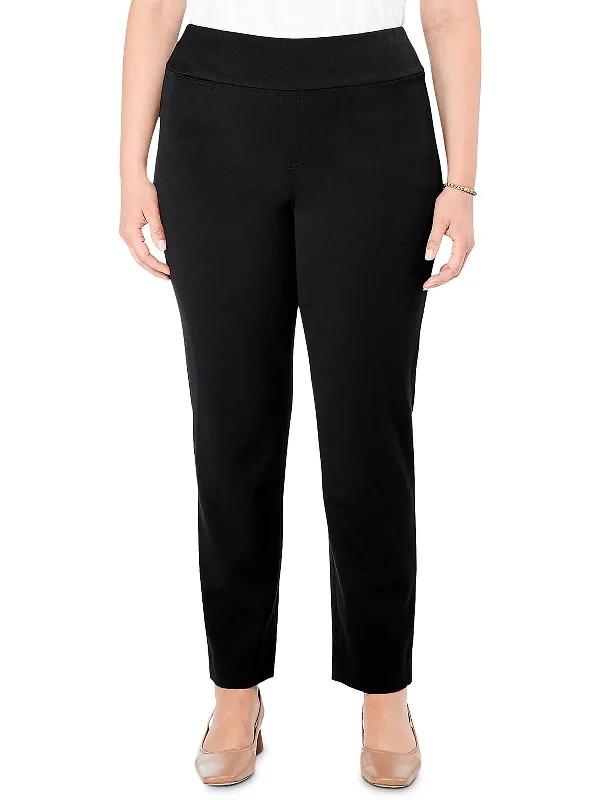 Price Rollback Plus Work It Womens Solid Cable Knit Straight Leg Pants
