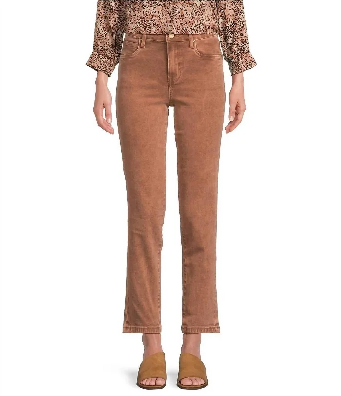 Quick Sale Reese High Rise Ankle Straight Leg Jean In Coffee