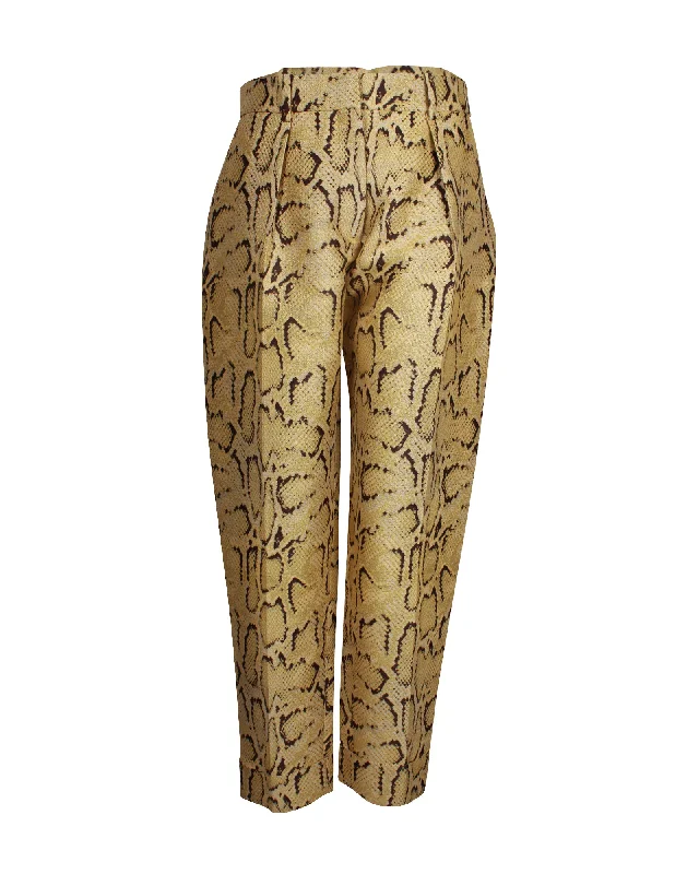 Unbeatable Prices Stella McCartney Snake Print Trousers in Animal Print Polyester