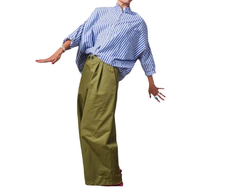 Buy Now Two Button Chino Pants In Green