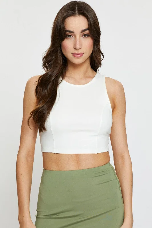 Deal Alert White Crop Top