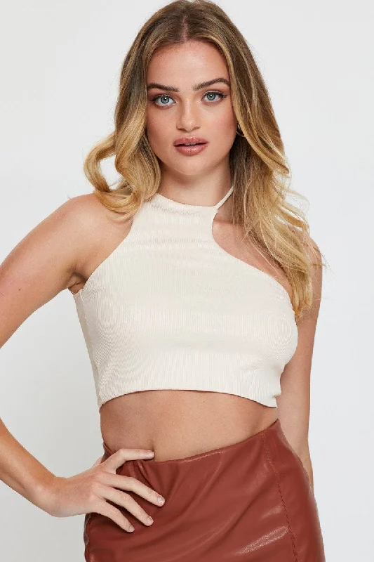 Sale Event White Crop Top Sleeveless