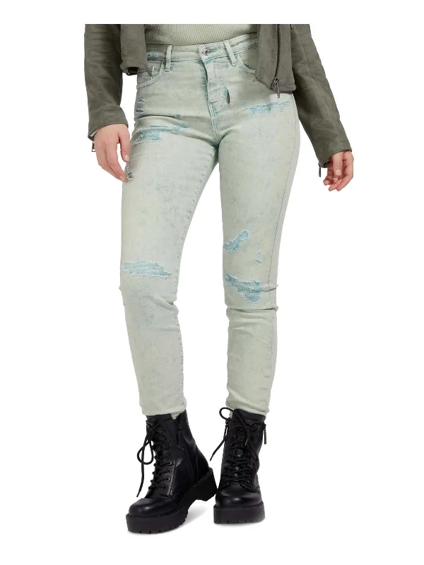 The Best Prices Womens Distressed High Rise Colored Skinny Jeans