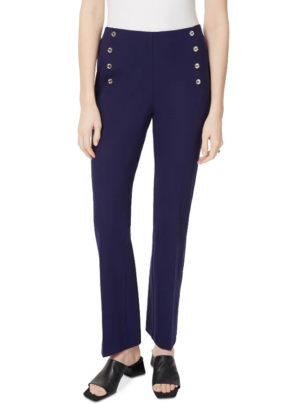 Daily Specials Womens High Rise Button Bootcut Pants