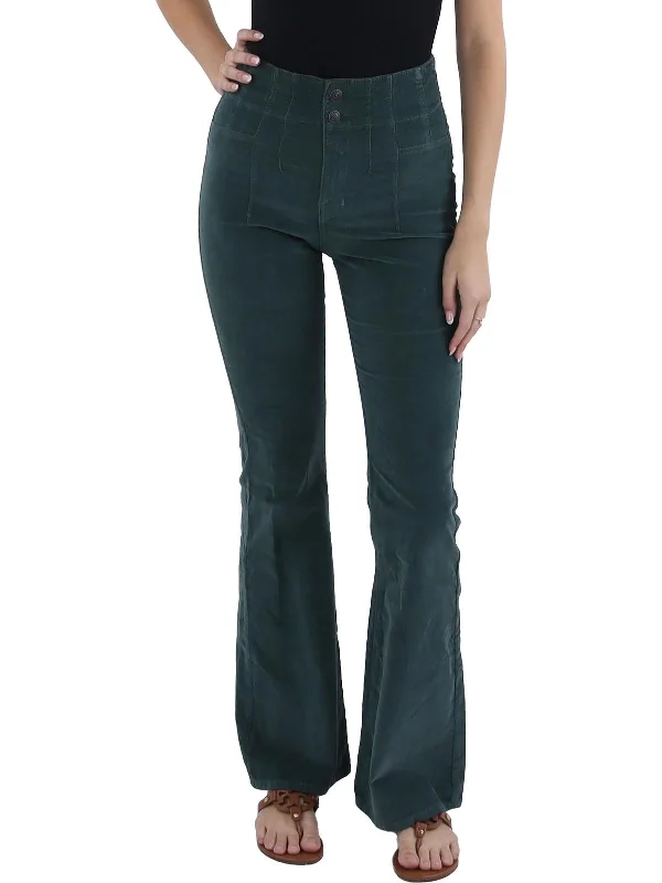 Today’s Deal Womens High Rise Corduroy Flared Jeans