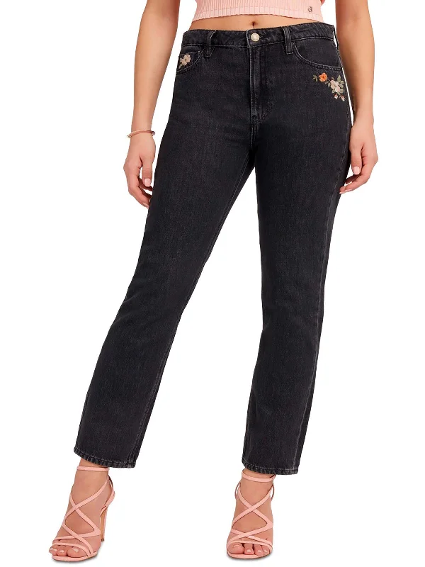 Year-End Clearance Womens High Rise Dark Wash Straight Leg Jeans