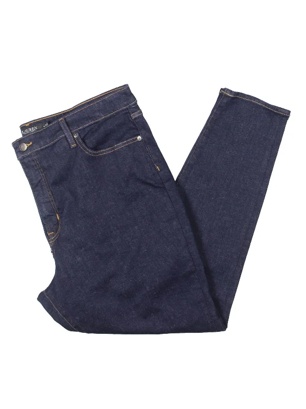 Exclusive Deal Womens High Rise Dark Wash Straight Leg Jeans