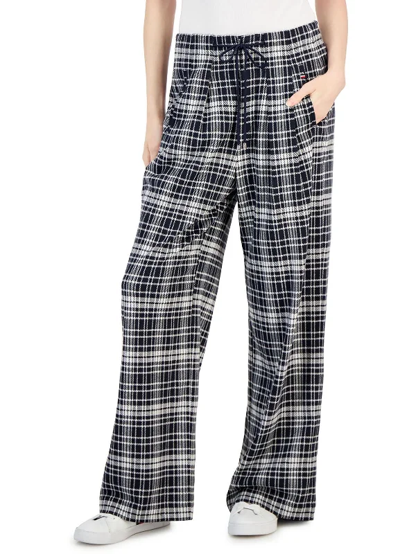 Deal Zone Womens High Rise Drawstring Wide Leg Pants