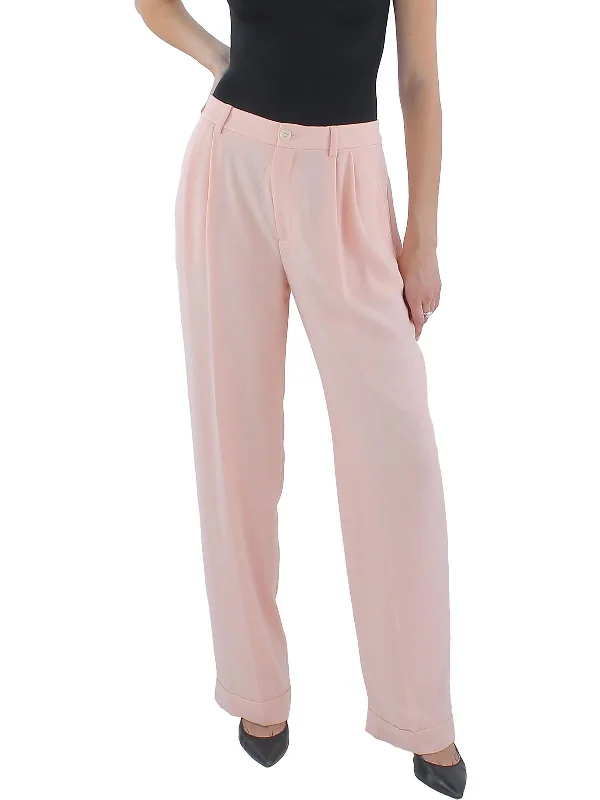 Stock Up and Save Womens High Rise Folded cuffs Straight Leg Pants