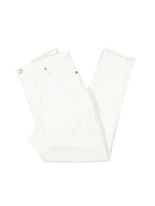 Get It Before It’s Gone Womens High Rise Knit Skinny Jeans