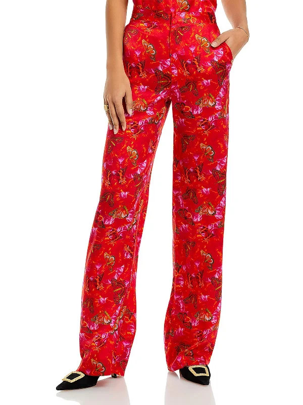 Special Savings Womens High Rise Printed Straight Leg Pants