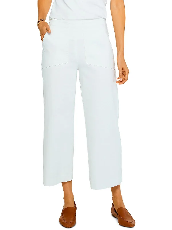 Loyalty Reward Womens High Rise Wide Leg Cropped Pants