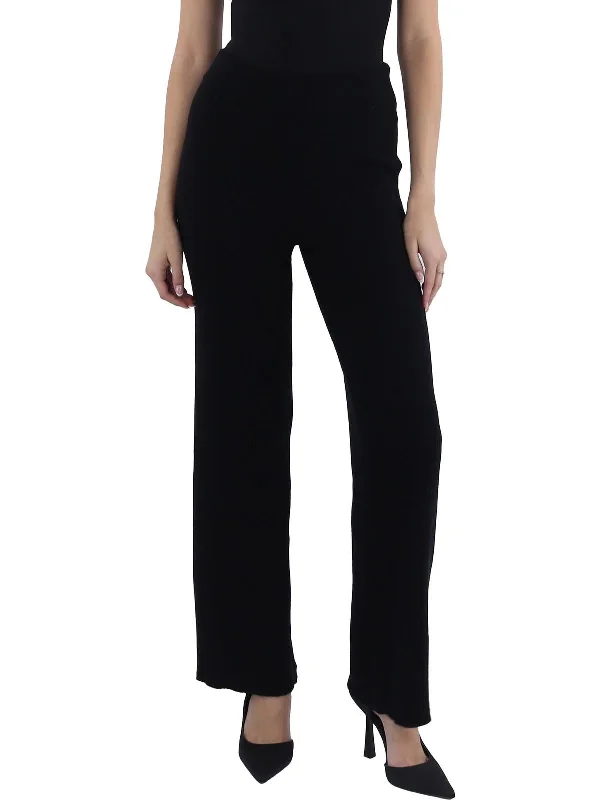 Blowout Deals Womens Knit Ribbed Wide Leg Pants