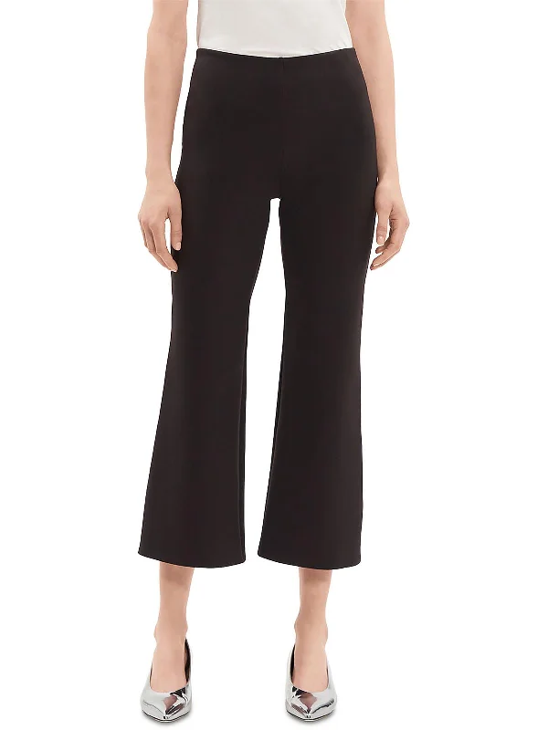 Lowest Price Womens Mid-Rise Scuba Cropped Pants