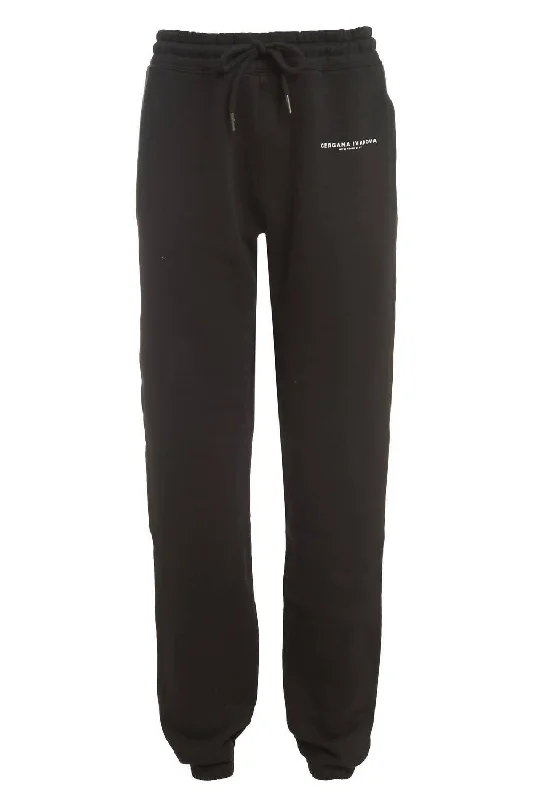 Women's Organic Cotton Jogger Pants In Black